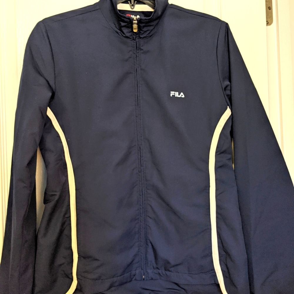 Fila Sports Navy Jacket for Women- Size Medium